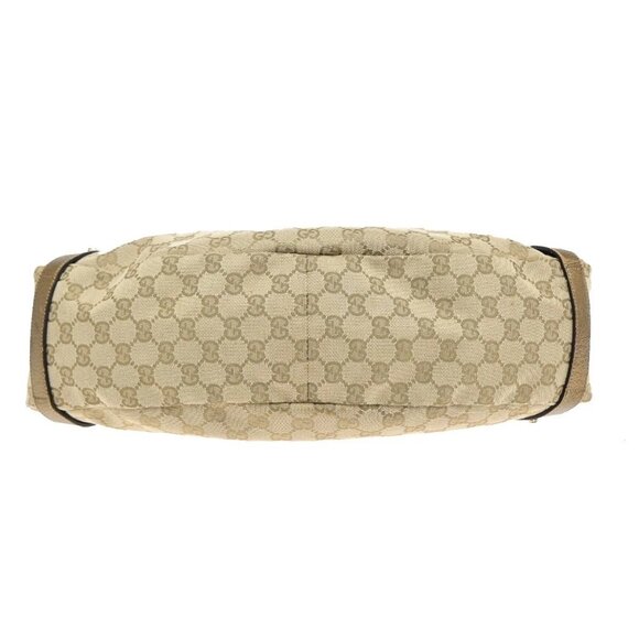 GUCCI Logo GG Pattern Shoulder Tote Bag Canvas Leather Brown Gold Italy 82EF170 - Picture 6 of 16